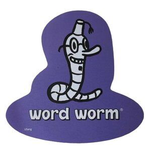 Cranium Hullabaloo Childrens Game Word Worm Purple Foot Mat Floor Pad 2004